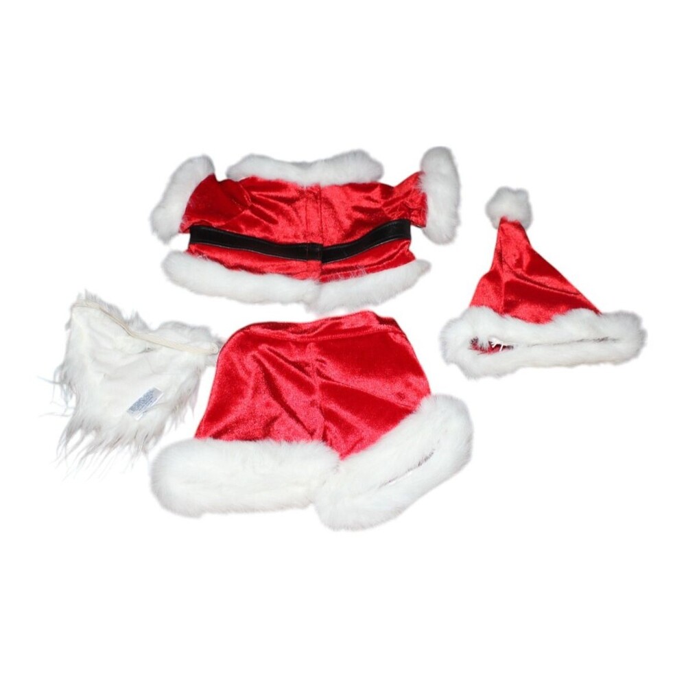 Build A Bear Santa Claus Costume Jacket, Pants, Hat and Beard - Picture 2 of 3